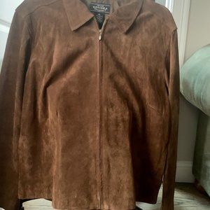 Sonoma genuine suede  Brown zip jacket  (XL)